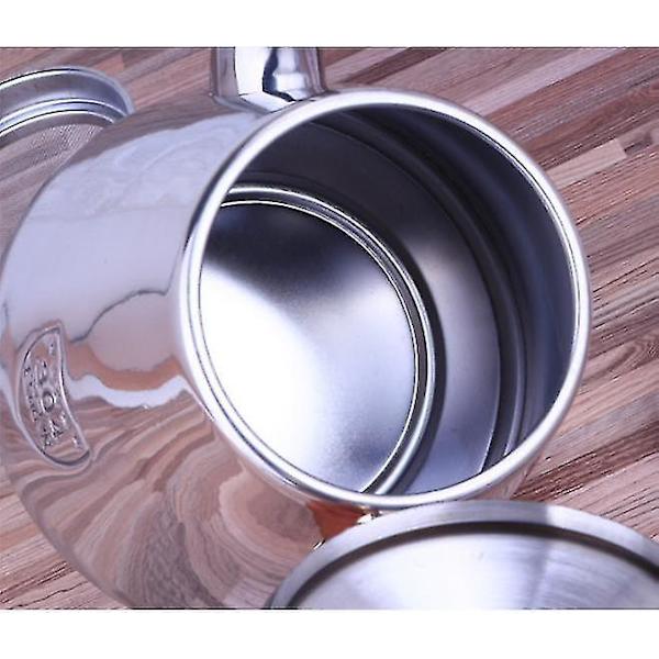 1,2 l induktionskomfursikker rustfri tekande med infuser