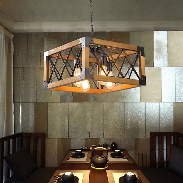 LED-pendellampe Øy Tre Laget Stripe Retro Industriell