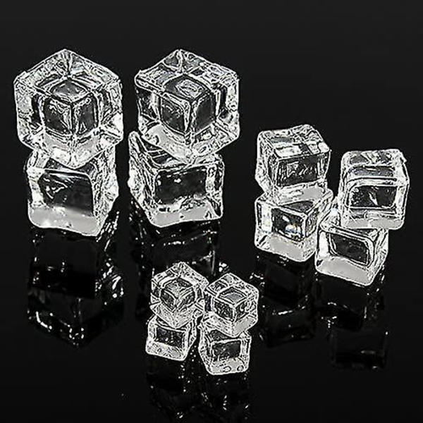 12 stk. 2 cm Akryl Klar Issten Kubber Vase Fyld Bord Dekoration