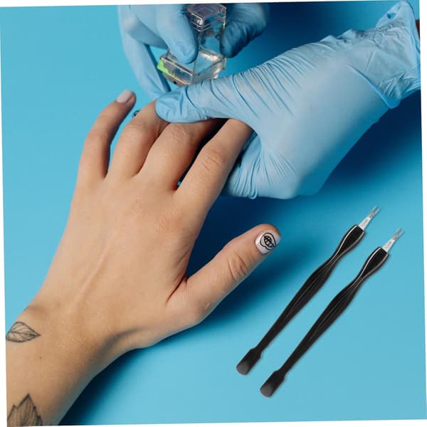 10 stk. neglebåndsskubber i rustfrit stål til manicureartikler