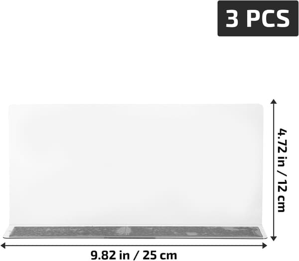 3st PVC L-formade hyllavdelare magnetband för inomhushyllorganisation