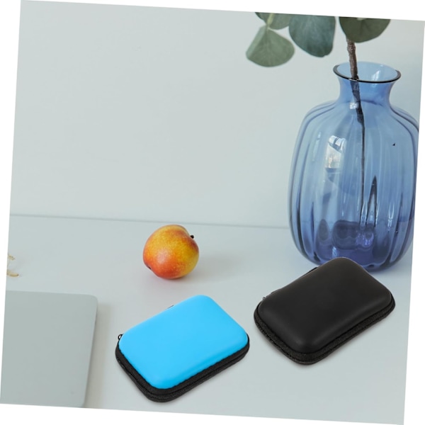 2 stk. HDD Beskyttelsesveske Robust Nylon Harddisk Oppbevaringsetui Kompakt Bæreveske Boks for Elektronikk