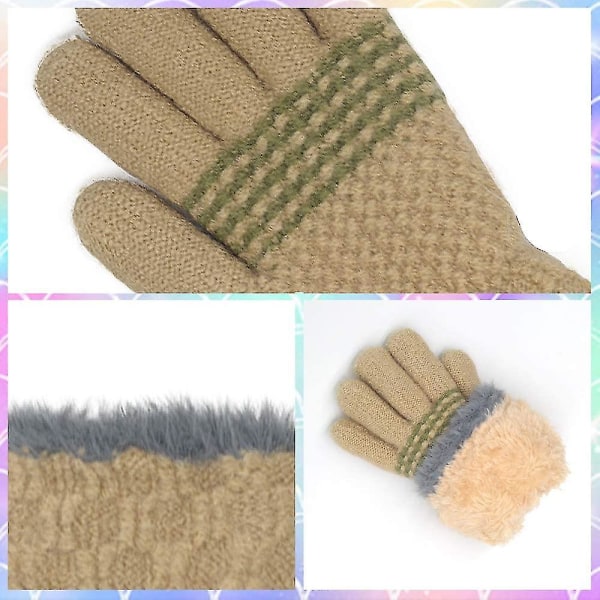 Vinterhandsker-børn Warm Strik Thermal Cable Strikkede Handsker