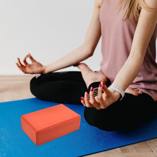 2 st EVA Högdensitets Orange Yogablock 120g Lättviktsskumblock