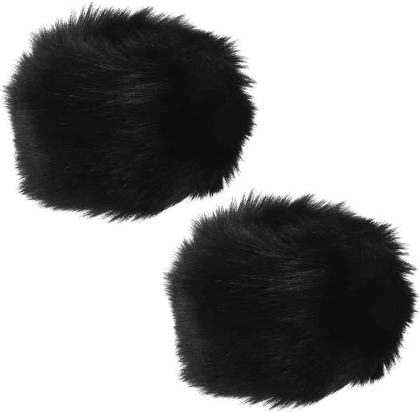 Vintervarme håndledsmanchetter, lodne håndledsmanchetter til kvinder, bløde, fluffy armvarmere