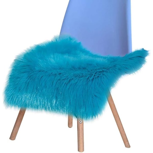 Sædepuder i kunstigt uld Fluffy Blødt Langhåret Dekorativ Stolepude Sofamåtte