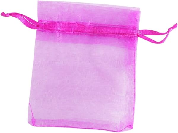 2 stk. Organza snøreposer til bryllupsgaver og smykkeposer til datter og tasker