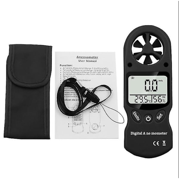 Mini Handhållen Anemometer Termometer Hygrometer