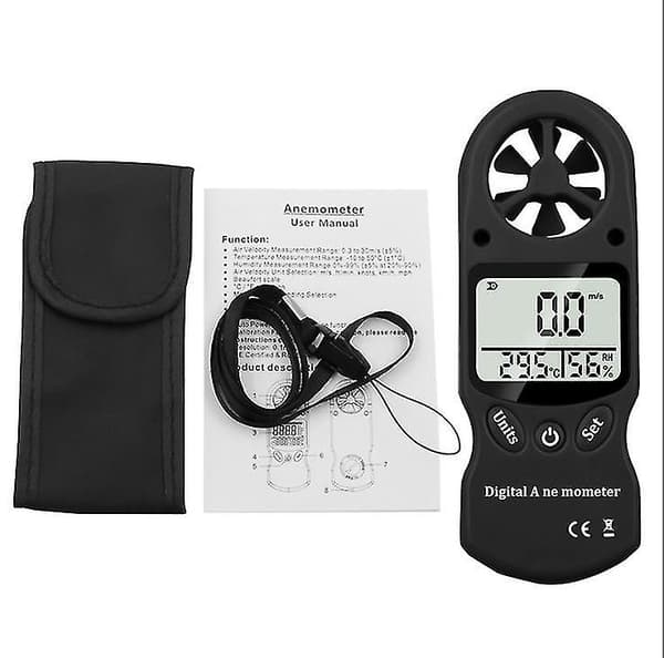 Mini håndholdt anemometer termometer hygrometer