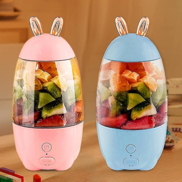 330ml Bärbar Blender med Fyra Blad, Hållbar Saftkopp