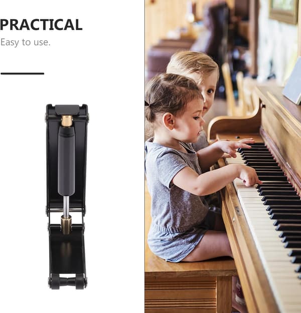 Pianobuffer Sakte Fall Enhet Pianodeksel Buffer Svart Sikkerhetstilbehør