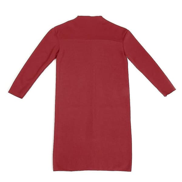 Kvinnors Turtleneck Solid Färgad Långärmad Stickad Klänning