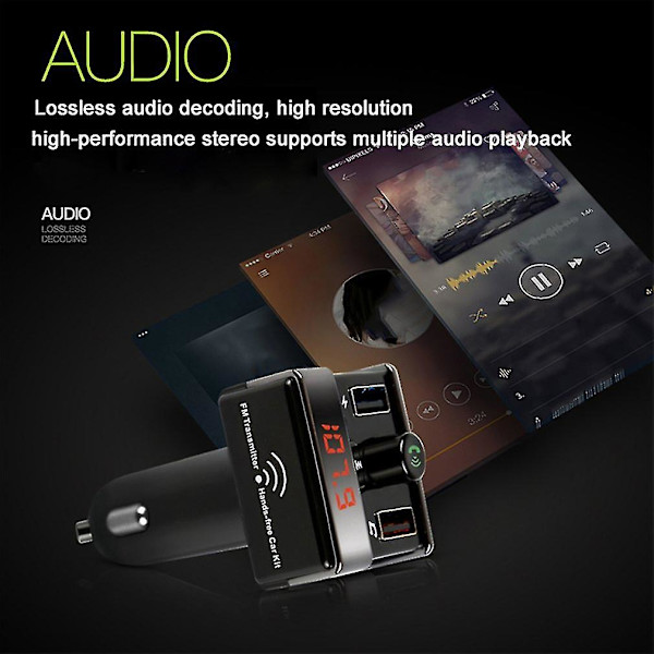 A7 Säkerhetsbil Digital Display Bluetooth MP3-spelare