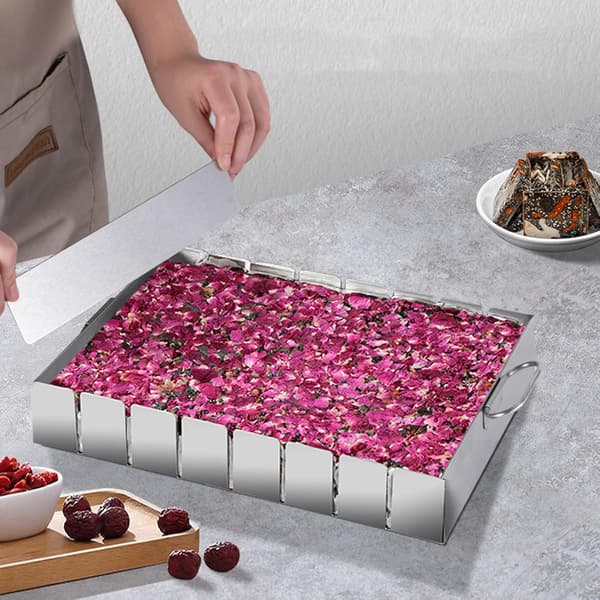 Nougat Candy Making Mold Nougat Cut Pan Rustfritt Stål Rektangulær Skillevegg Design