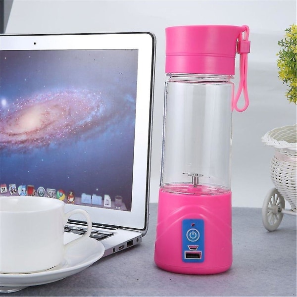 Bärbar 380ml USB Elektrisk Fruktjuiceblenderflaska