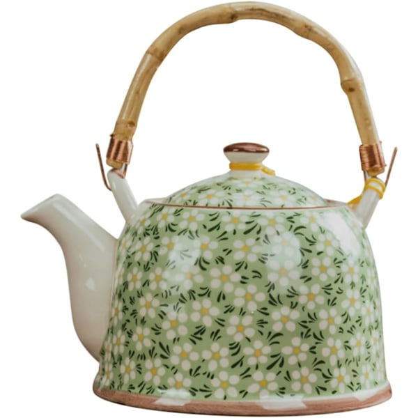 Keramisk tekande i japansk stil med te-si, porcelæns tekande