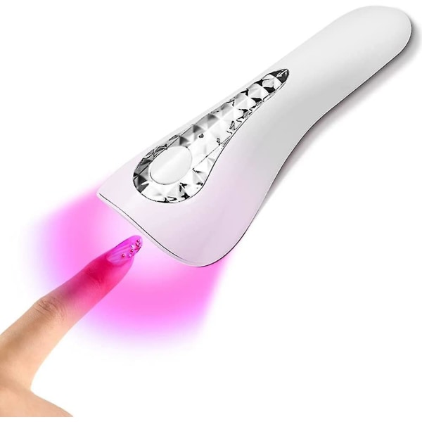Handhållen LED-nagellampa, Mini Trådlös UV-nagellampa Uppladdningsbar Bärbar Nageltork Nagellackhärdningslampa