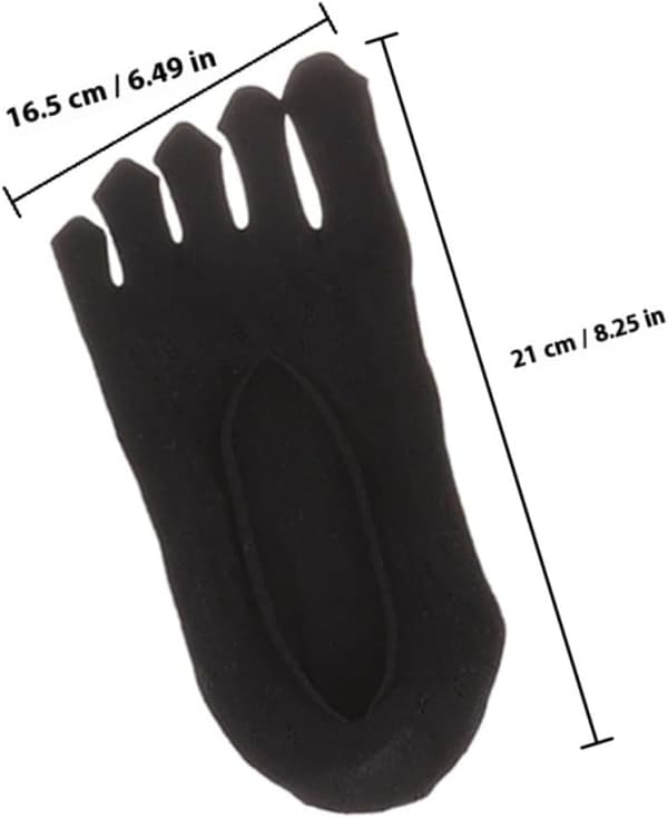 3 par tåskillerstrømper til kvinder, usynlige, lavtskårne nylon tåstrømper og friktionsreduktion