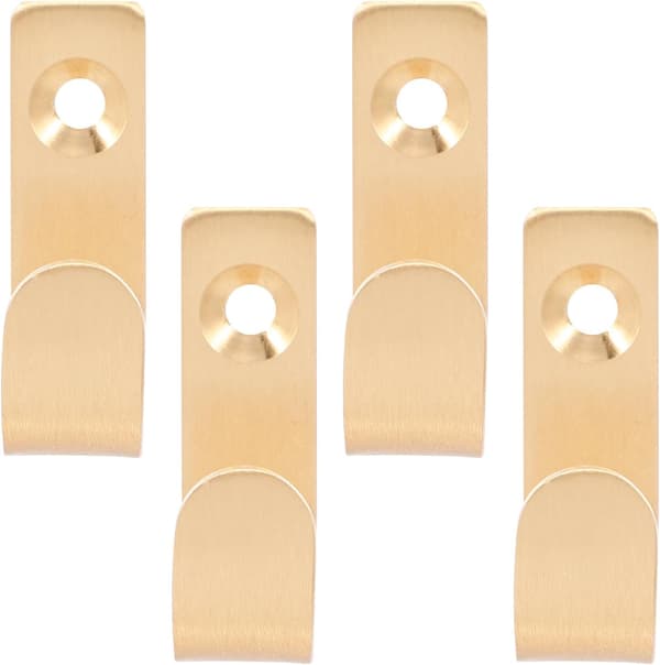 4 stk antikke messing håndklekroker veggmontert multifunksjonelle kleskroker
