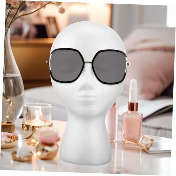 2 stk skumhodeform mannekenghode modell parykkhatt displaystativ for salong