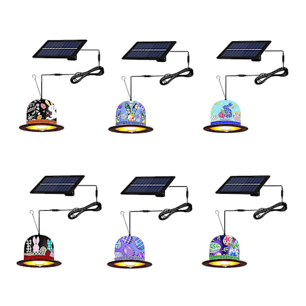 LED Solcellsdrivna Påskhattslampor för Utomhusvägg