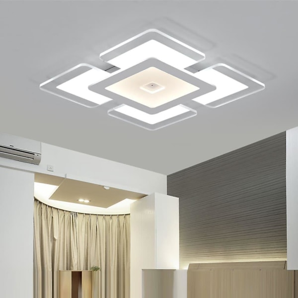 42cm Geometrisk Flush Mount Akryl LED Dimmerbar Fjernkontroll