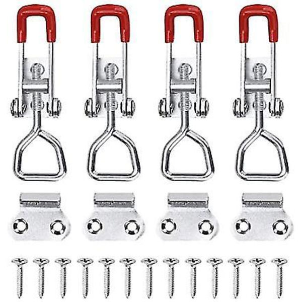 4 st Toggle Catch Spännen Justerbara Metallklämmor