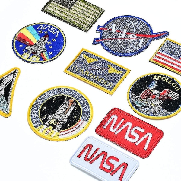 NASA 100:e rymdfärjan Militära Uppdrag Logotyp Stryk-på-lapp 8-pack För Kläder