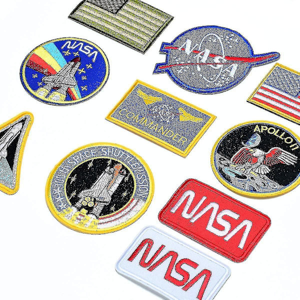 NASA 100th Space Shuttle Militær Oppdrag Logo Stryke-på-lapper 8-pakning For Klær