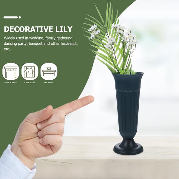 Minnesmerke med design romersk materiale søyle Pp elegant solid vase urne planter marineblå farge