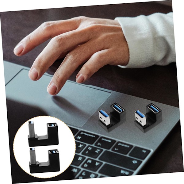 90 asteen USB-sovitinsarja USB-jatkoliittimet Suorakulmaiset USB-sovittimet