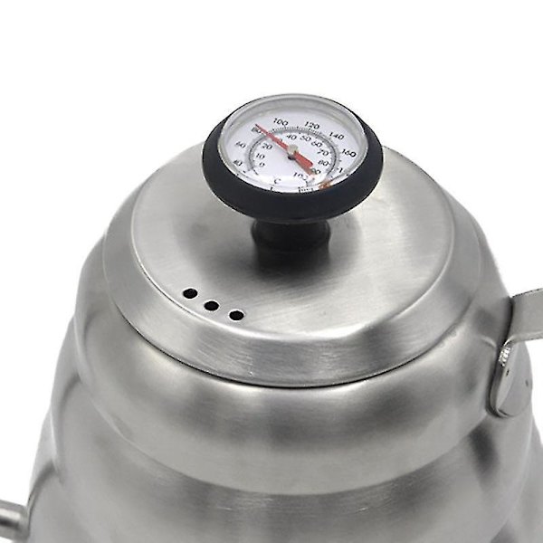 1,2l Kaffekande i Rustfrit Stål med Termometer Drypkande