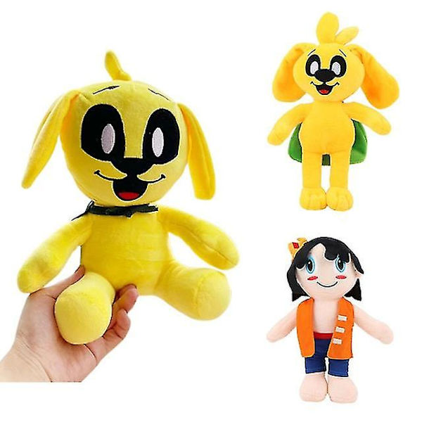 25cm Mikecrack Gul Hund Plyslegetøj Plysfyldte Dyr Sød Gul Hund Dukke Bløde Legetøj Til Børn Navy Blue