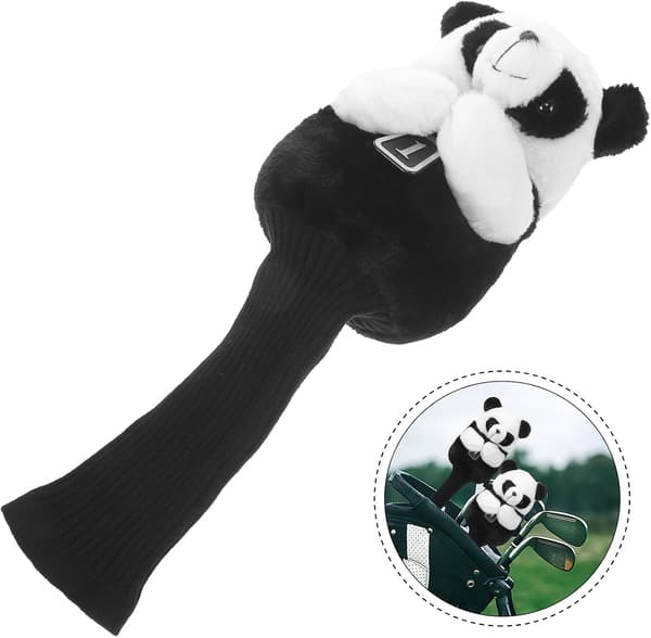 Søt Panda Golfkølledeksel Elastisk Hodehylse for Driver Wood Golfkøllebeskyttelse Egnet