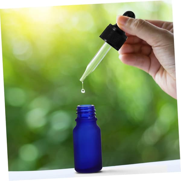 10 st 10 ml frostade glasflaskor för eteriska oljor påfyllningsbara rese-droppflaskor