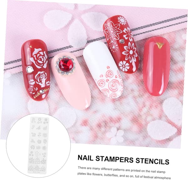 6 stk. neglekunstskabeloner Manicure Stencils Neglestempler Stencils