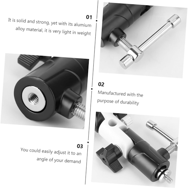 Justerbar U-formet lommelygteholder Sektionslys Stativ Aluminium Legering Fotograferingstilbehør