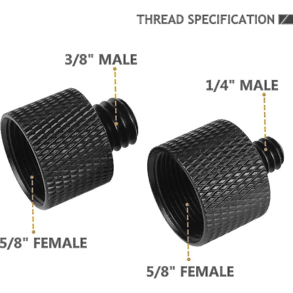 Mikrotråd Skrue Adapter 5/8 Til 1/4 Adapter Og 5/8 Til 3/8 Adapter