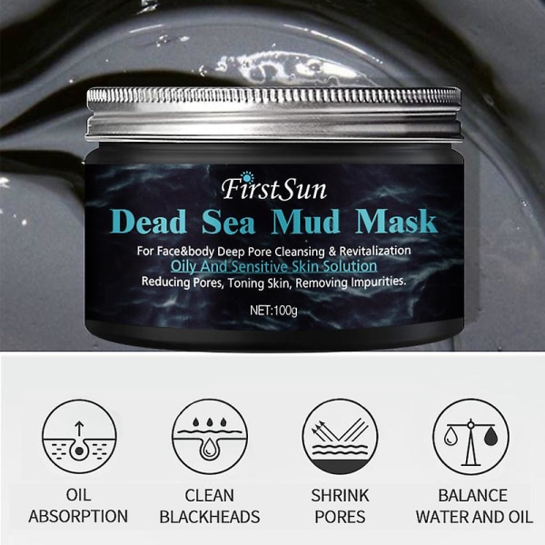 Firstsun Dødehavs Mud Maske 100ml Ansiktsrens