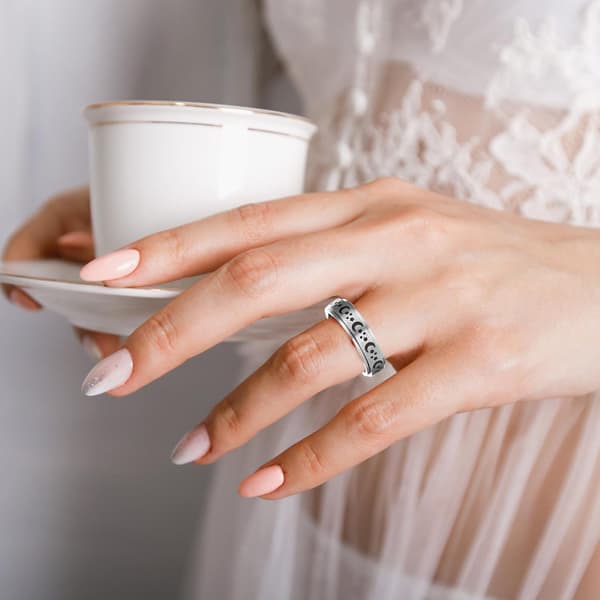 Roterbar Titanium Stål Fidget Ringe Sæt til Kvinder med Stjerne- og Månedesigns