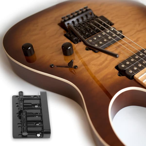 Elektrisk gitarbro Solid metallbrohalestykke og skruer Profesjonell bruddmotstandsutskifting