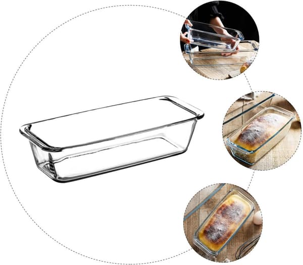 Bageform i hærdet glas, rektangulær, hvid, hærdet glasmateriale, skoldningssikker, husholdning