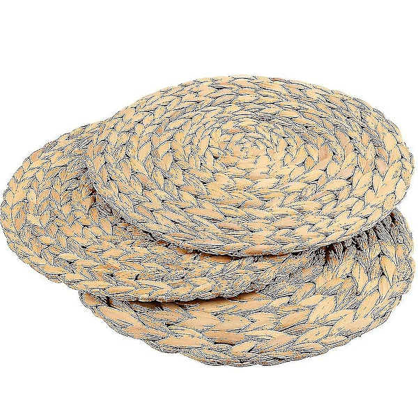 Runde Flettede Plassmatter, Vannhyasint Flettet Rattan Plassmatter