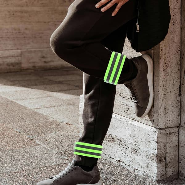 Reflekterende ankelbånd for sykling med justerbar lengde og komfortabel elastisk webbing