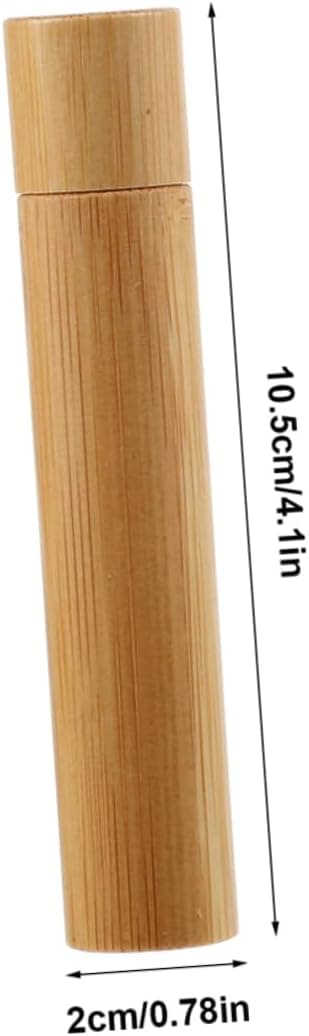 9 st eteriska oljerullflaskor i bambu, bärbar reserullbehållare för aromaterapioljor