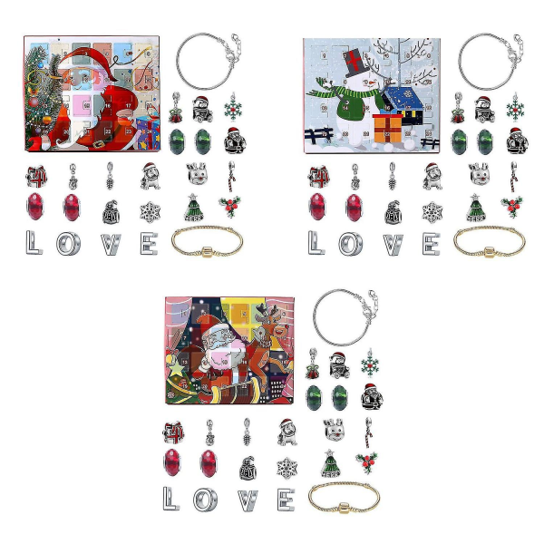 DIY-armband med jultema för flickor - Adventskalender med charm