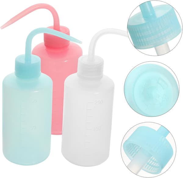 3 st 250 ml ögonfransrengöringsflaskor läckagesäkra tomma rengöringsflaskor