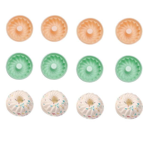 Bakformar av silikon, flerfärgade, återanvändbara Cupcake Liners
