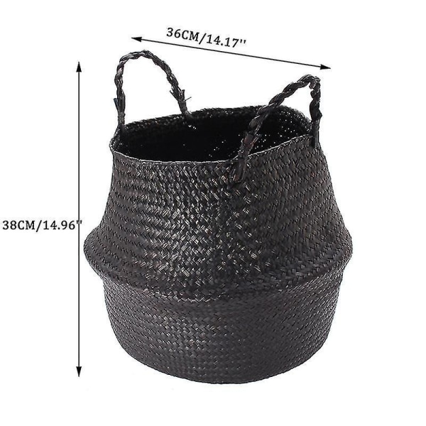 Rattan Kurv Vaskerom Oppbevaring Holder Multi