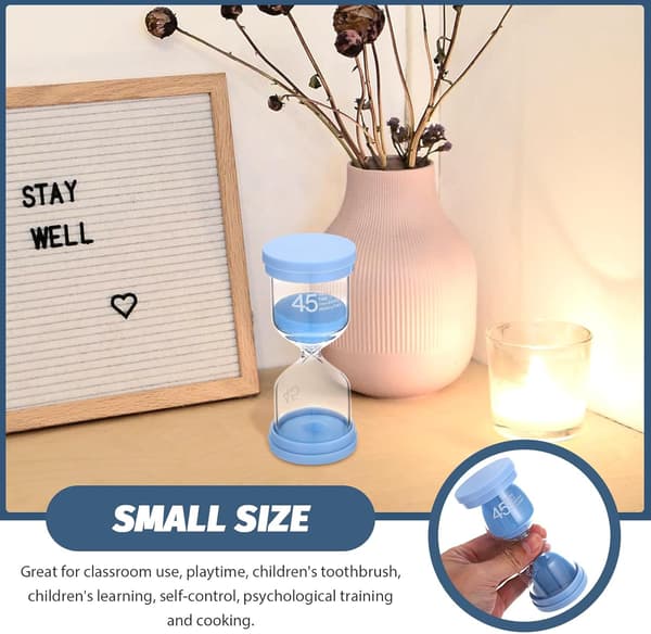 Husholdningssandtimer Delikat sandtimer Glass skrivebordsdekorasjon for bursdager og pynt